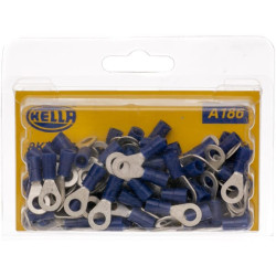 Žiedinė jungtis, mėlyna, 1,5–2,5 mm² Ø5,3 mm, A serija, lizdinė plokštelė (100x), Hella 8KW178042122