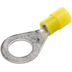 Žiedinė jungtis, Ø10,5 mm, A serija, geltona, 4-6 mm² lizdinė plokštelė (50x), Hella 8KW178042242