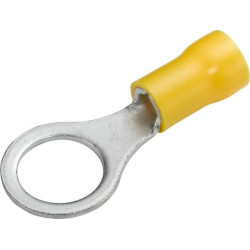 Žiedinė jungtis, Ø10,5 mm, A serija, geltona, 4-6 mm² lizdinė plokštelė (50x), Hella 8KW044038003