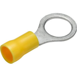 Žiedinė jungtis, Ø10,5 mm, A serija, geltona, 4-6 mm² lizdinė plokštelė (50x), Hella 8KW044038003