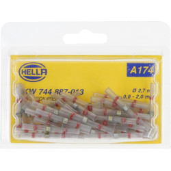 Užpakalinė jungtis, 42 mm Ø2,7 mm, raudona, 0,8-2 mm² lizdinė plokštelė, Hella 8KW744887013