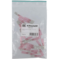 Nuo karščio susitraukiančio peilio kištuko jungtis, raudona, 0,5–1 mm², 6,3 x 4,8 mm LA901003