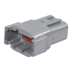 Kištuko korpusas kištukinis, pilkas, 8 polių Serija DTM (1x), Deutsch DSDTM048PA