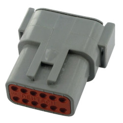 Kištuko korpusas, pilkas, 12 polių Serija DTM (1x), Deutsch DSDTM0412PA