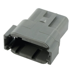 Kištuko korpusas, pilkas, 12 polių Serija DTM (1x), Deutsch DSDTM0412PA