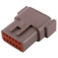 Kištuko korpusas, ruda, 12 polių Serija DTM (1x), Deutsch DSDTM0412PD