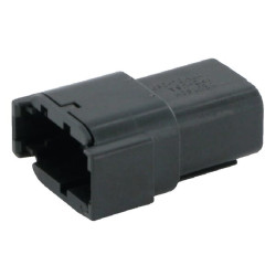 Kištuko korpusas kištukas, juodas, 8 polių Serija DTM (1x), Deutsch DSDTM048PB