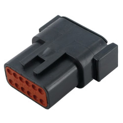 Kištuko korpusas, juodas, 12 polių Serija DTM (1x), Deutsch DSDTM0412PB