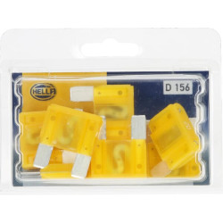 Saugiklio Maxi mentė 20A ilgis 34,1 mm geltona pakuotė 10x Hella 8JS728595131
