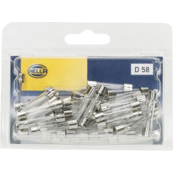 Saugiklis Stiklas 25A Ilgis 32mm skaidrus Pakuotė 50x Hella 8JS713808003