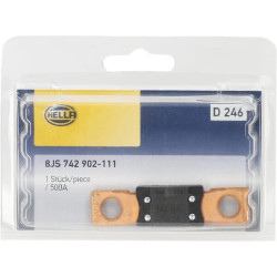 Saugiklis Mega 500A Ilgis 68,6 mm ruda Hella 8JS742902111