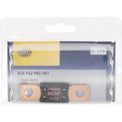 Saugiklis Mega 250A ilgis 68,6 mm rožinė pakuotė 1x Hella 8JS742902051