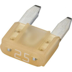 Saugiklio mini mentė 25A ilgis 10,9 mm balta pakuotė 50x Hella 8JS728596091