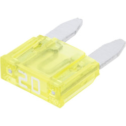 Saugiklio mini mentė 32V 20A ilgis 16,3mm geltona pakuotė 50x iMaXX SI20267