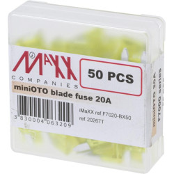 Saugiklio mini mentė 32V 20A ilgis 16,3mm geltona pakuotė 50x iMaXX SI20267
