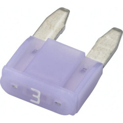 Saugiklio mini mentė 32V 3A ilgis 16,3mm purpurinė pakuotė 10x Hella 8JS728596182