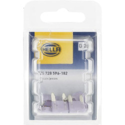 Saugiklio mini mentė 32V 3A ilgis 16,3mm purpurinė pakuotė 10x Hella 8JS728596182