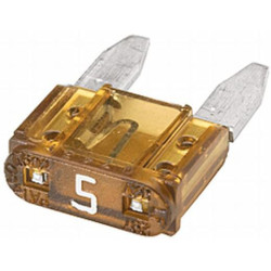 Saugiklio mini mentė 5A ilgis 10,9 mm smėlio spalvos pakuotė 50x Hella 8JS728596131