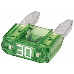 Saugiklio mini mentė 30A ilgis 10,9 mm žalia pakuotė 50x Hella 8JS728596171