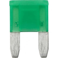 Saugiklio mini mentė 32V 30A Ilgis 16,3mm žalia Pakuotė 10x Hella 8JS728596252