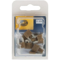 Saugiklio mini mentė 32V 7,5A ilgis 16,3mm ruda pakuotė 10x Hella 8JS728596202