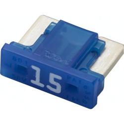 Saugiklis Mini mentė Žemas 15A ilgis 8,4mm mėlyna Pakuotė 5x Hella 8JS728596322