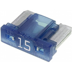 Saugiklis Mini mentė Žemas 15A ilgis 8,4mm mėlyna Pakuotė 5x Hella 8JS728596322