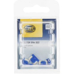 Saugiklis Mini mentė Žemas 15A ilgis 8,4mm mėlyna Pakuotė 5x Hella 8JS728596322