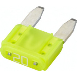 Saugiklio mini mentė 20A ilgis 10,9 mm geltona pakuotė 50x Hella 8JS728596161