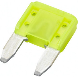 Saugiklio mini mentė 20A ilgis 10,9 mm geltona pakuotė 50x Hella 8JS728596161