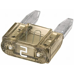 Saugiklio mini mentė 2A ilgis 10,9 mm pilka pakuotė 50x Hella 8JS728596081