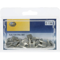 Saugiklio mini mentė 2A ilgis 10,9 mm pilka pakuotė 50x Hella 8JS728596081