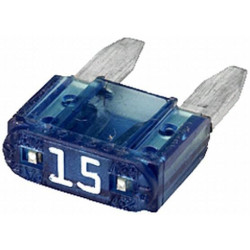 Saugiklio mini mentė 15A ilgis 10,9 mm mėlyna pakuotė 50x Hella 8JS728596151