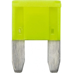 Saugiklio mini mentė 32V 20A ilgis 16,3mm geltona pakuotė 10x Hella 8JS728596232