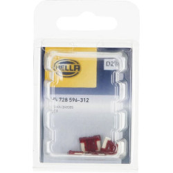 Saugiklis Mini mentė Žemas 10A Ilgis 8,4mm raudona Pakuotė 5x Hella 8JS728596312