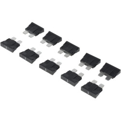 Saugiklio standartinė mentė 80V 1A juoda pakuotė 10x Kramp FS1801PKR