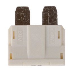 Saugiklio standartinė mentė 80V 25A balta pakuotė 10x Kramp FS1825KR