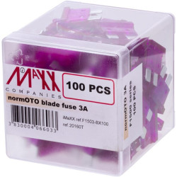 Saugiklis Standartinis mentė 3A ilgis 20mm violetinė pakuotė 100x iMaXX SI22003