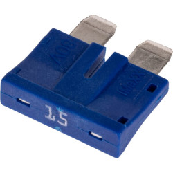 Saugiklio standartinė mentė 80V 15A mėlyna pakuotė 10x Kramp FS1815KR