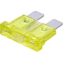 Saugiklis Standartinis mentė 20A ilgis 20mm geltona pakuotė 100x iMaXX SI22020