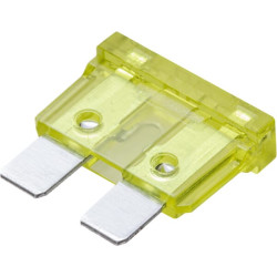 Saugiklis Standartinis mentė 20A ilgis 20mm geltona pakuotė 100x iMaXX SI22020