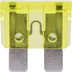 Saugiklis Standartinis mentė 20A ilgis 20mm geltona pakuotė 100x iMaXX SI22020