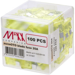 Saugiklis Standartinis mentė 20A ilgis 20mm geltona pakuotė 100x iMaXX SI22020