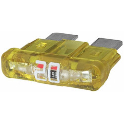 Saugiklis Standartinis mentė 12V 20A ilgis 18,8mm geltona pakuotė 10x Hella 8JS711683112