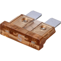 Saugiklis Standartinis mentė 5A ilgis 20mm ruda pakuotė 100x iMaXX SI22005