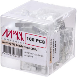 Saugiklis Standartinis mentė 25A Ilgis 20mm balta Pakuotė 100x iMaXX SI22025