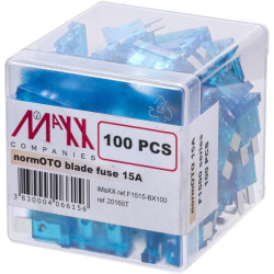 Saugiklis Standartinis mentė 15A Ilgis 20mm mėlyna Pakuotė 100x iMaXX SI22015