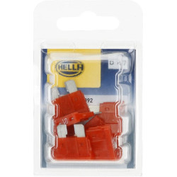 Saugiklis Standartinis mentė 12V 10A Ilgis 18,8mm raudona Pakuotė 10x Hella 8JS711683092