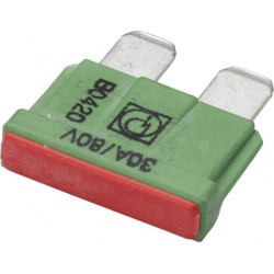 Saugiklis Standartinis mentė 80V 30A Ilgis 19,7mm žalia Pakuotė 10x Hella 8JS711683272