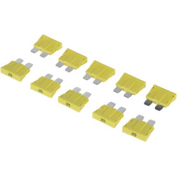 Saugiklio standartinė mentė 80V 20A geltona pakuotė 10x Kramp FS1820KR